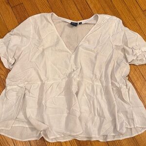 Gap White Peplum blouse